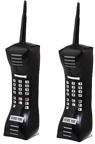 Supvox 2 Stück Aufblasbarer Großer Aufblasbare Telefonstütze Spielzeugtelefon Aus Den 80ern Handy-simulation Riesiges Aufblasbares Telefon Party Aufblasbares Handy Kind Schwarz Pvc