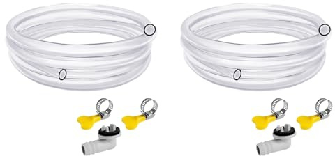 Owaefuqoir 2X Manguera de Drenaje de Aire Acondicionado Portátil de 10 Pies, Kit de Manguera de Drenaje de CA, Manguera de Drenaje para Aire Acondicionado con Conector de 3/5 Pulgadas