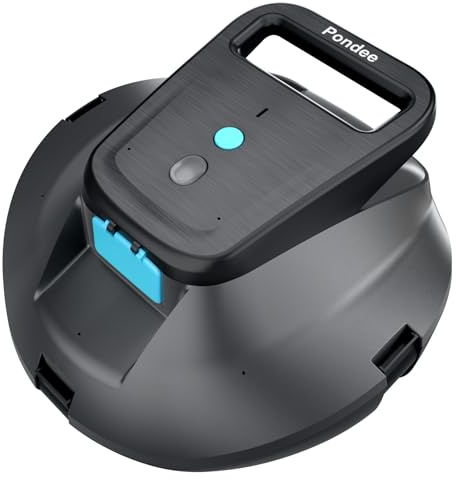 Pondee (Upgrade 2026) X1 Robot per Piscina a Batteria, Aspiratore per Piscina Senza Fili con 120 Min di Autonomia, Funzione di Auto-Parcheggio, Ricarica Rapida da 2,5 h, per Piscine Fuori Terra e