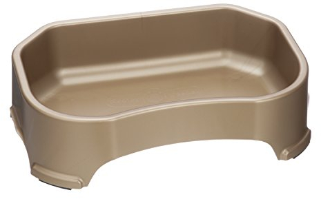 Neater Pet Brands Extra Large Water Bowl for Dogs, Outdoor Dog Water Bowl (1.25 Gallon XL Capacity), Big Trough Style Food Dish for Indoors or Outside, No Spill Large Dog Bowls, Champagne