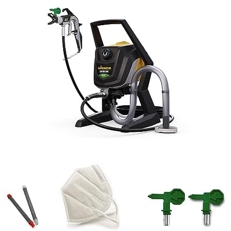 WAGNER Airless ControlPro 250R Paint Sprayer for interior and exterior wood, metal, wall and ceiling paints, covers 15 m² in 2 min, 110 bar, adjustable spray pressure, 9 m hose