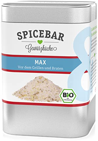 Spicebar Max, gewürzte Salzmischung vor dem Grillen, Bio (150g)