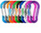 TITECOUGO Carabiner Keychain,Aluminum D-ring Locking Carabine D-Shape Lock Snap Backpack Water Bottle Keychain Climbing Gear Accessories EDC Camping Tent Multi Function Tool Multiple 10 Colors