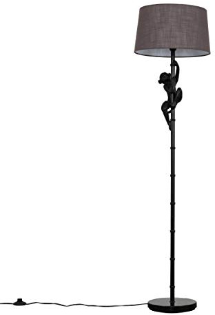 MiniSun | Modern Black Hanging Monkey Floor Lamp with a Grey Tapered Shade | Floor Lamps & Torchieres, Home Décor, Improvement & Lifestyle Essential