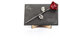 Forging Art Bcn® Rosa de Hierro Forjada a Mano sobre Placa de Pizarra Natural con Grabado Personalizable