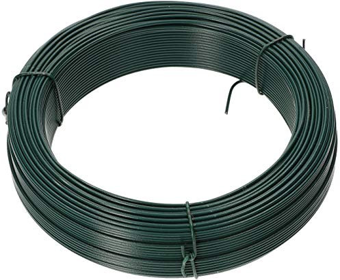 Filo da Giardino 2,80 x 50 m Rivestimento in PVC Filo per Piante Verdi Filo per Legare Filo di Tensione Filo per Recinzione Zincato