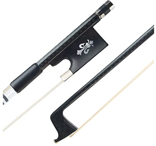 Geigenbogen Carbon Ebony Frosch Weiß Kupfer Voller Platte Für Professionelle Orchesterspieler Gesäumt Geigenbogen voller Größe