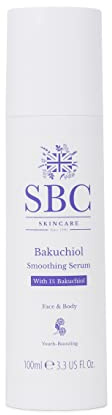 SBC Skincare Bakuchiol Anti-Falten-Serum für Damen mit Bakuchiol, 100 ml, hilft bei der Reduzierung von Linien, glättet den Hautton, Gesichtsserum – Bakuchiol Smoothing Serum