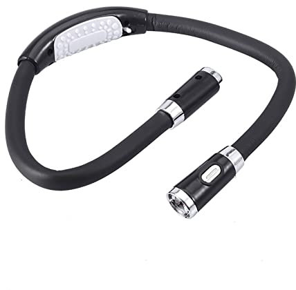 LERAY Lampe pour lecture adjustable mains libres - Multifonction pour lit ou voiture, Noir avec 3 niveaux de luminosité