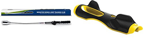 PGA Tour - Swing Weight & Training Grip Club & SKLZ Unisex SKLZ Golf Grip Trainer Black, Black, One Size UK