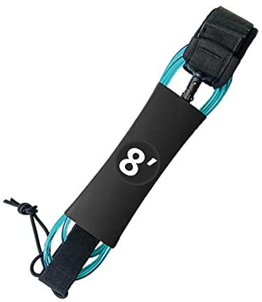 LOVIVER Surfboard Leash, Surf Leash Straight Board Leash, Leichtes Surf Foot Rope Outdoor Strap für Shortboard, Long Boards, Blau, 8FT