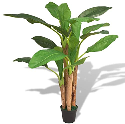 Nice Cool-Kunstpflanze Bananenbaum mit Topf, 175 cm, grün