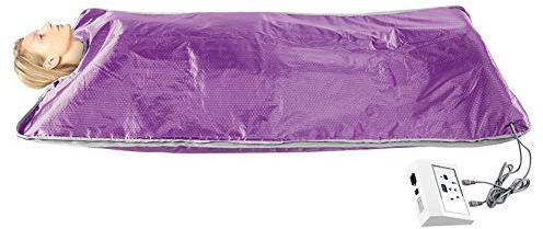 2-Zonen-Ferninfrarot-Sauna-Heizdecke, sicherheitswasserdichte Dampfdecke, Körperform-Schlankheits-Fitness-Fettverbrennungsmaschine für Schönheitssalon, Spa und Heimgebrauch (UK)