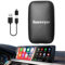 Sunweyer Wireless CarPlay-Adapter, Android Auto, integriert in Netflix, YouTube, werkseitig verkabeltes CarPlay auf Wireless Caplay Dongle AI Box für Automodell ab 2016