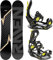 RAVEN Snowboard Set: Snowboard Pulse + Bindung Fastec FT360 (170cm Wide + FT360 Lemon XL)