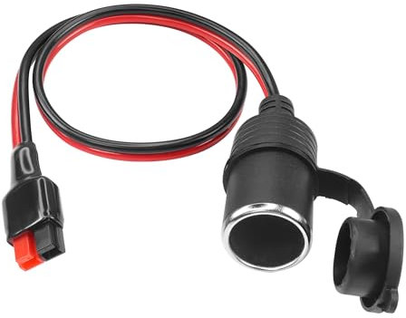 45A Stecker auf Zigarettenanzünder YACSEJAO 12AWG 45A Solarstecker auf12V Buchse Zigarettenanzünder für tragbare Solarpanel Reifenfüller (1.6ft/50cm)
