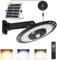 Lixada Solar Pendant Light 180LEDs Solar Powered Pendants Lamp Wall Garage Light Motion Sensor Shed Lights Outdoor IP65 Waterproof Hanging Lights with Remote for Barn Farm Garden Yard Patio