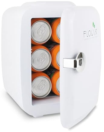 Mini Kühlschrank 4L, 2 in 1 Tischkühlschrank mit Kühl- und Warmhaltefunktion, AC 220V im Haushalt / DC 12V-Buchse im Auto, Leise für Auto Büro Schlafzimmer Garten, Picknick Reisen Zeltplatz