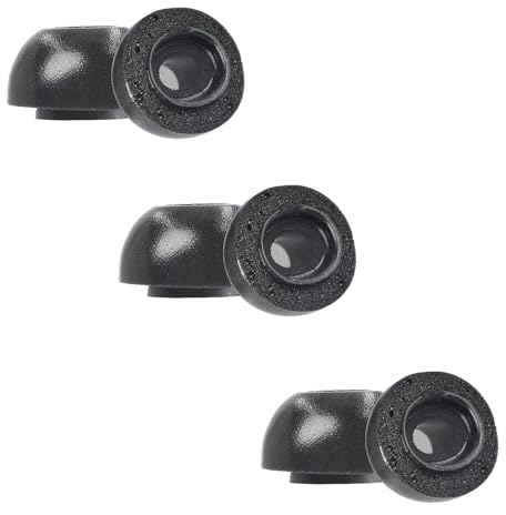 Aiivioll Ersatz-Ohrstöpsel aus Memory-Schaum für Airpods Pro und Airpods Pro 2. Generation, Ersatz-Ohrstöpsel aus Schaumstoff, 3 Paar (S/M/L, Schwarz)