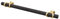 Decoranddecor Amelia - Knurled Cabinet Handles | Aluminium T-Bar Kitchen Cupboard Handles | Furniture Knobs | 128mm Hole Centre, Matt Black - Matt Gold