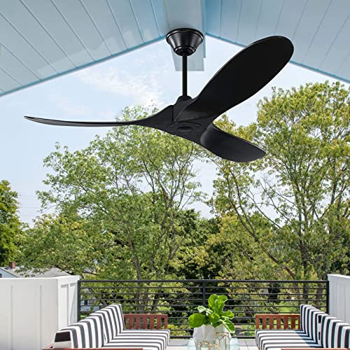 Ventilatore da Soffitto, 177CM Ventilatore a Soffitto con Telecomando, Silenzioso Reversibile DC, 6 Velocità, 4 Timer, Ventilatori da Soffitto per Esterno Interni, per Cucina, Patio, Soggiorno