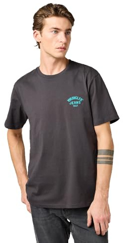 Wrangler - T Shirt Herren - Regular Fit - Small Logo Tee - Banana Crepe