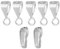 GUTERTOP 7 Stück Anhänger Kette, 925 Sterling Silber Schiebe für Halskette, Anhänger Ösenverbinder mit Offener Schlaufe für Halskette Anhänger