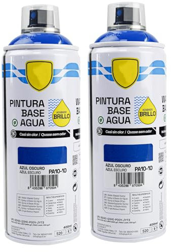 various - Pintura Spray Base Agua 400ml,Ecológica y Sin Olor,Para Muebles,Metal,Plástico y Madera,Colores Duraderos,Cobertura Uniforme - Azul Oscuro,2 unidad