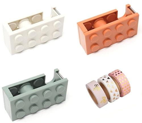 3 Stück Paketbandabroller 5.2 * 4 * 10.7cm Klebebandabroller Abroller Bürobedarf Büro Gadgets Paketklebeband Abroller Klebeband Glue Tape Roller Handabroller Klebeband Büro Gadgets