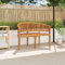 Generisch Bananenbank 120 cm Massivholz Teak,jiangboyue-48020