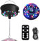Remote RGBW Rotating Disco Ball Motor,5-10RPM Adjustable Speed Light Up Spinner 23 LED for 6~15 Mirror Rotator for Birthday Party Decor (Not Included Ball)