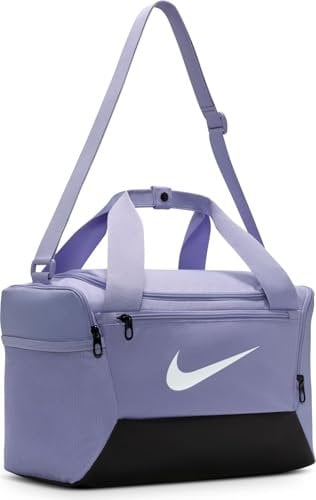 Nike Unisex – Erwachsene Nk Brsla Xs Duff-9.5 (25L) Sporttasche, Lilac Ice/Black/White, Einheitsgröße