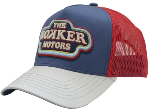 Rokker Schirmmütze 70's Trucker Snapback Cap Mütze Kappe Truckercap, Dunkel Blau