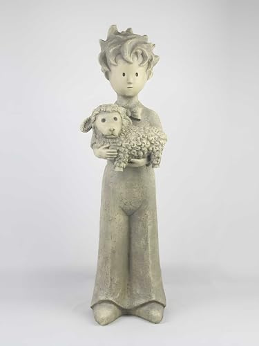 Vidroflor Kunststein Der Kleine Prinz - Prinz mit Schaf © Antoine de Saint-Exupéry, Klein, Leicht, Befüllbar, Wetterfest