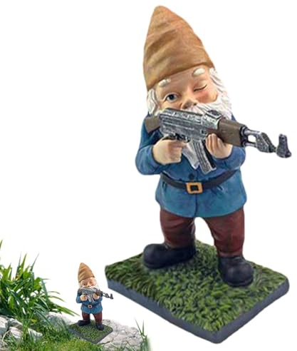 Generisch Gartenzwerge Für Außen - Gartenzwergstatue | Wetterbeständige Zwergenfigur | Gnomen Gartenstatue | Militär Gartenzwerg Statue | Verarbeitung Gardern Figur Dekoration