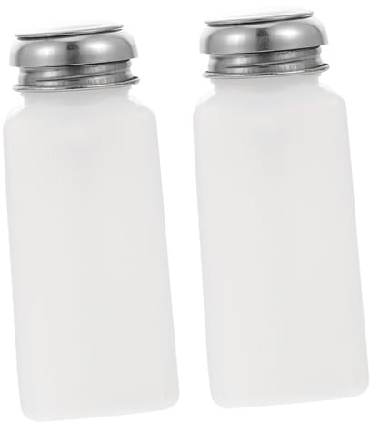 FOMIYES 2pcs 250ml Anti-static Pump Bottle Liquid Dispenser for Alcohol Press Type Design Suitable for Labs and Nail Salons White