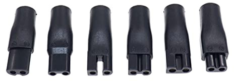 Tmboryuu Netzstecker, 5, 5 x 2, 1 mm Stecker auf C8-Schwanz Buchse, Adapter Anschlusskabel, Umwandlungsstecker für Rasierer, Haarschneidemaschine, Gleichstrom