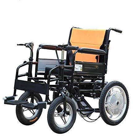 Sedia a rotelle elettrica, Sedia a rotelle elettrica, Sedia a rotelle per Anziani disabili, Sedia a rotelle Pieghevole Portatile a 4 Ruote