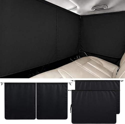 HFFTYU Auto Trennvorhang für VW Caddy Maxi 2015-2024 Sichtschutzvorhang Blickdicht Auto Vorhang Camping Zubehör Sonnenschutz Innenraum Auto Raumteiler,A