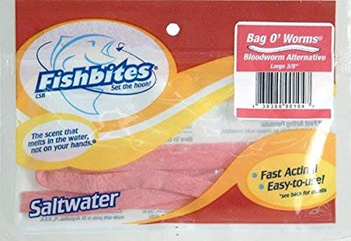 Fishbites® Bag O'Worms Bloodworm - Fast Acting - Red (3/8 Wide)