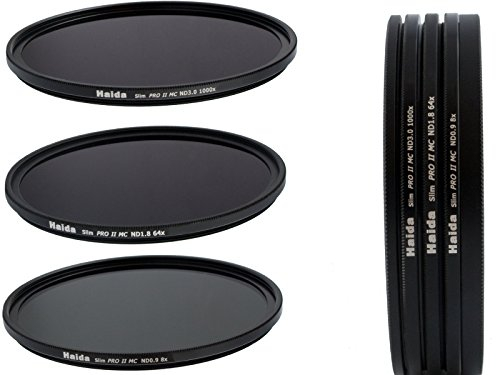 Slim PRO II Digital MC Neutral Graufilter Set bestehend aus ND8, ND64, ND1000 Filtern 58mm inkl. Stack Cap Filtercontainer + Pro Lens Cap mit Innengriff