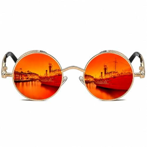 ROCKNIGHT Gothic Steampunk Polarized Sunglasses For Men Women UV Sunglasses Metal Full Frame