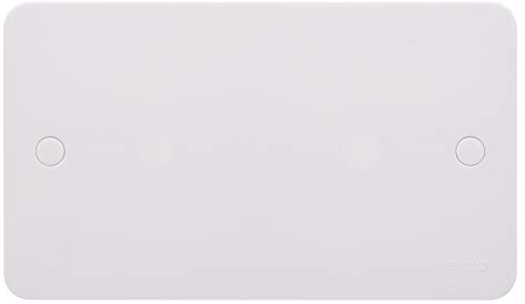 Schneider Electric Lisse White Moulded - Double Blank Plate, GGBL8020S, White