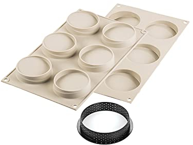 silikomart | KIT MINI TARTE GLAM, Anneau TPLUS Ø 80 mm h 20 mm
