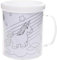 8202 Einhorn Kindertasse zum selbst bemalen, inkl. 6 Buntstifte und 3 Malvorlagen, Einhorn-Motiv, Unicorn, Becher Kids Tasse selbst gestalten, Kinder-Becher