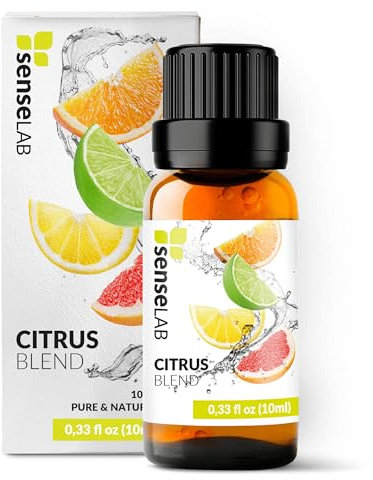 SenseLAB Olio essenziale di Agrumi - Olio di Agrumi Naturale e Puro al 100%, Terapeutico per Umidificatore Diffusore di Aromaterapia (10 ml)