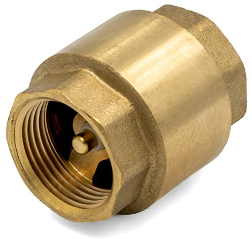 KNM Trade Rückschlagventil Messing Ventil 10 bar 90°C 5/4 | Temperatureinsatz bis 90°C, für Industrienanlagen, Drucksysteme, Innengewinde, rückflussverhindernd