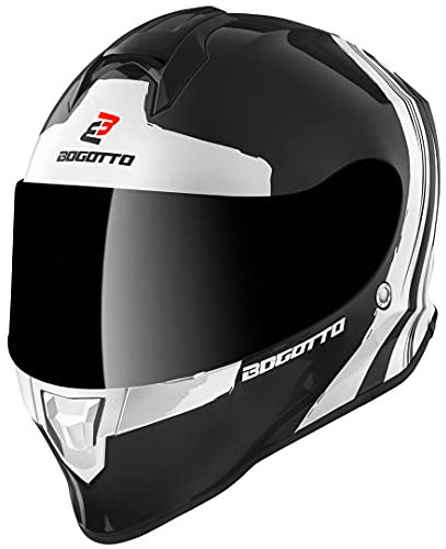 Bogotto V151 Wild-Ride Helm, schwarz/weiß, XL