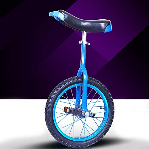 JLXJ Einrad 20 Zoll Reifenrad Einrad, Erwachsene Große Kinder Unisex Adult Anfänger Einräder Fahrrad, Laden Sie 150 Kg, Stahlrahmen (Color : Blue, Size : 51cm(20inch))