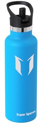 Super Sparrow Gourde Isotherme - Bouteille Isotherme - 750ml - Gourde INOX Bouche Standard - Gourde Enfant sans BPA, pour Sport, Voyages, L'école, Bureau, Maison